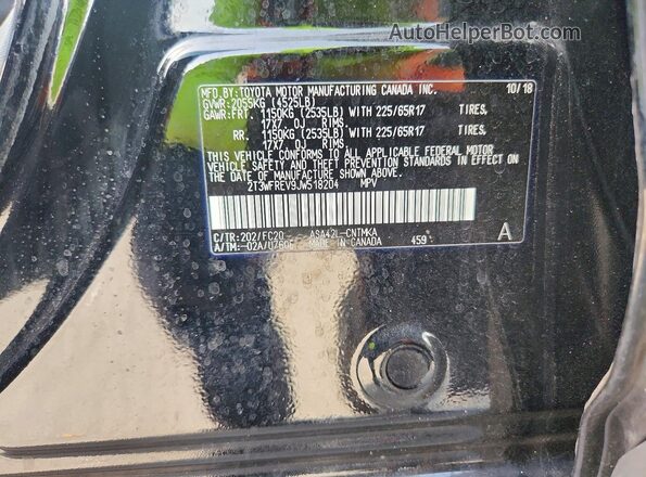 2T3WFREV9JW518204 2018 TOYOTA RAV4 Black Вид наклейки з VIN-кодом