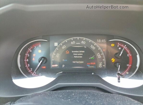 2T3Y1RFV7NW235635 2022 TOYOTA RAV4 White ხელსაწყოთა პანელის ხედი