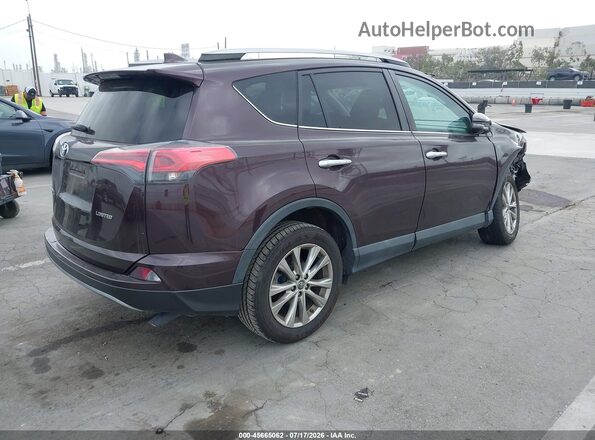 2T3YFREV1JW485725 2018 TOYOTA RAV4 Burgundy Tył prawy