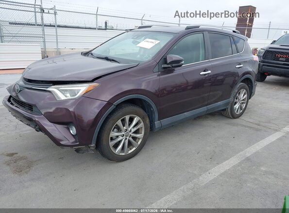 2T3YFREV1JW485725 2018 TOYOTA RAV4 Burgundy Przód lewy