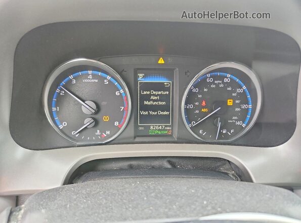 2T3YFREV4JW490711 2018 TOYOTA RAV4 Gray Vista del cuadro de instrumentos
