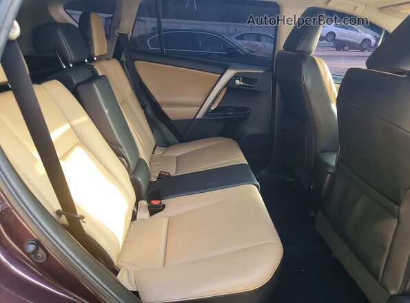 2T3YFREV7JW428445 2018 TOYOTA RAV4 Burgundy უკანა სავარძლების ხედი