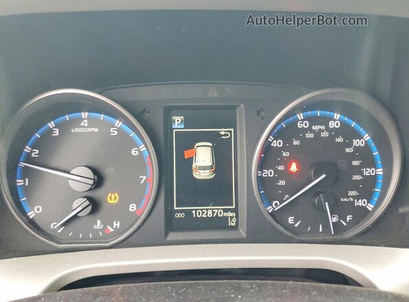 2T3ZFREV2JW464404 2018 TOYOTA RAV4 Purple Instrument cluster view