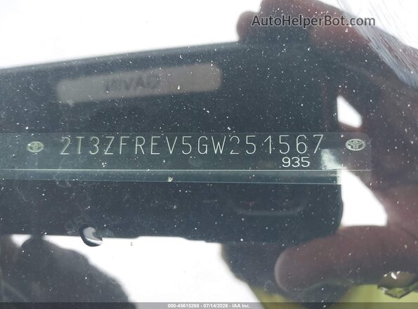 2T3ZFREV5GW251567 2016 TOYOTA RAV4 Orange 
