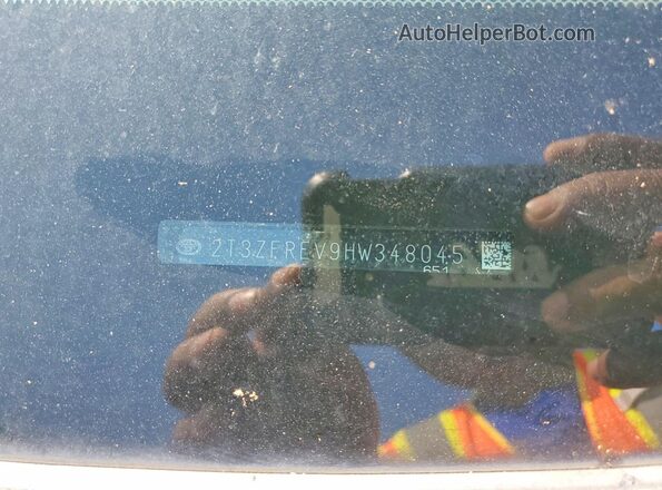 2T3ZFREV9HW348045 2017 TOYOTA RAV4 Gray Вид наклейки з VIN-кодом