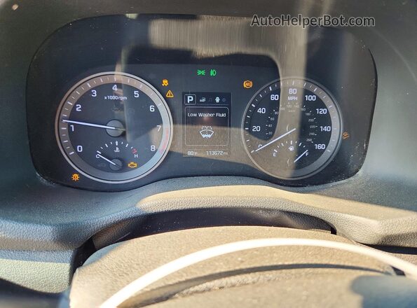 KM8J33A27JU805383 2018 HYUNDAI TUCSON Blue Widok tylnych siedzeń