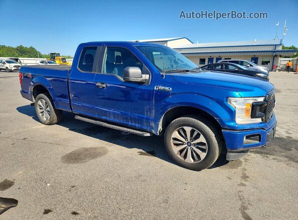 1FTEX1EP8JFA77548 2018 FORD F150 Blue Вид спереду