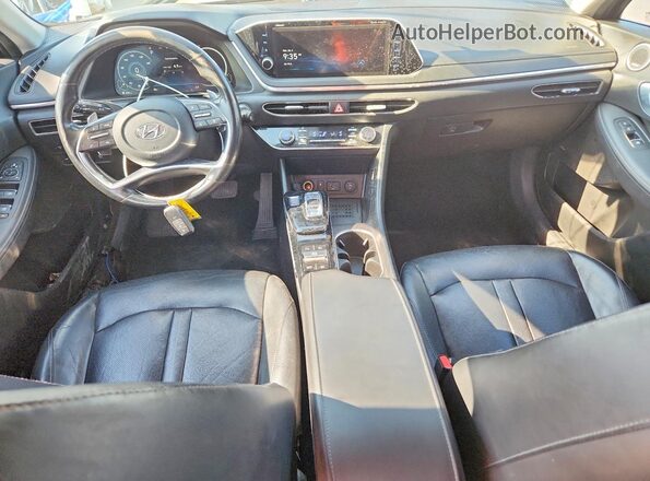 5NPEH4J26NH149738 2022 HYUNDAI SONATA Blue ხელსაწყოთა პანელის ხედი
