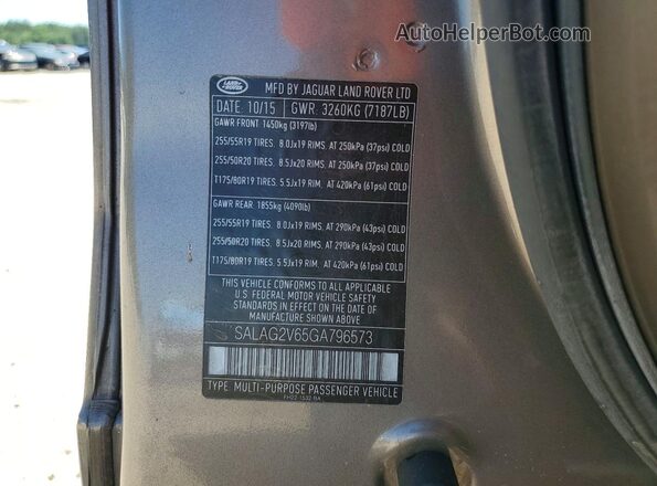SALAG2V65GA796573 2016 LAND ROVER LR4 Brown Սալոնի 360 աստիճան տեսք