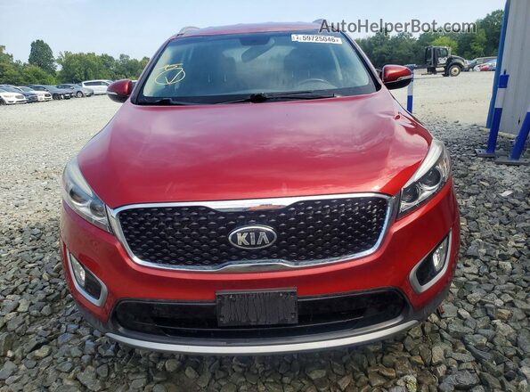 5XYPH4A58JG398109 2018 KIA SORENTO Red Widok z tyłu
