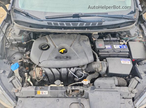 KMHDH4AH6GU592346 2016 HYUNDAI ELANTRA Черный Вид подкапотного пространства