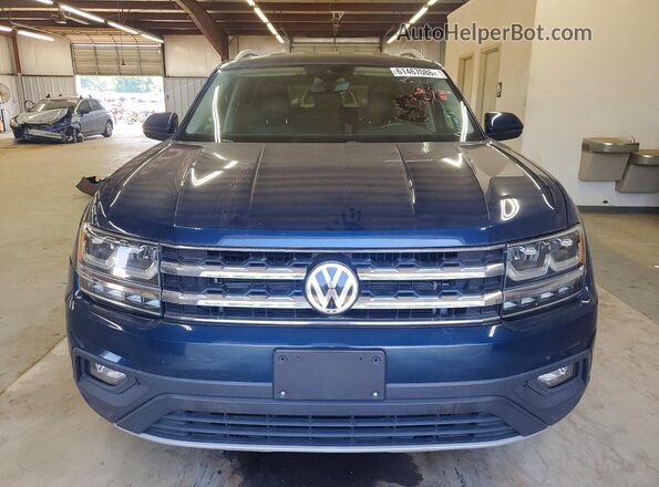 1V2UR2CA1KC571617 2019 VOLKSWAGEN ATLAS Blue Widok z tyłu