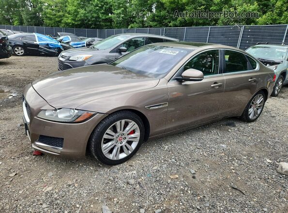 SAJBD4BV1GCY24502 2016 JAGUAR XF Brown Tył lewy