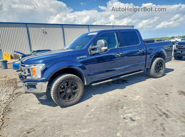 1FTEW1EB5JFB29791 2018 FORD F150 Blue Задня ліва чверть