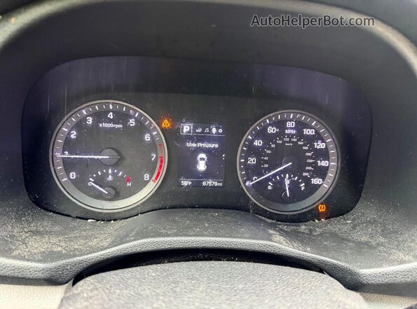 KM8J3CA2XGU194869 2016 HYUNDAI TUCSON Charcoal Instrument cluster view