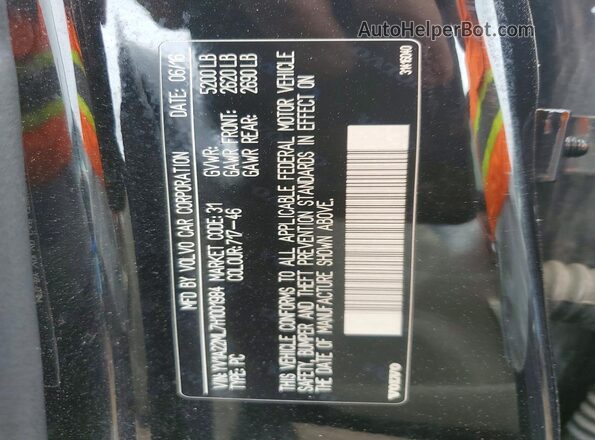 YV1A22ML7H1001984 2017 VOLVO S90 Black Vista de la etiqueta del VIN