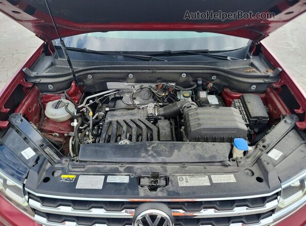 1V2LR2CA8JC510050 2018 VOLKSWAGEN ATLAS Red Vista de la etiqueta del VIN
