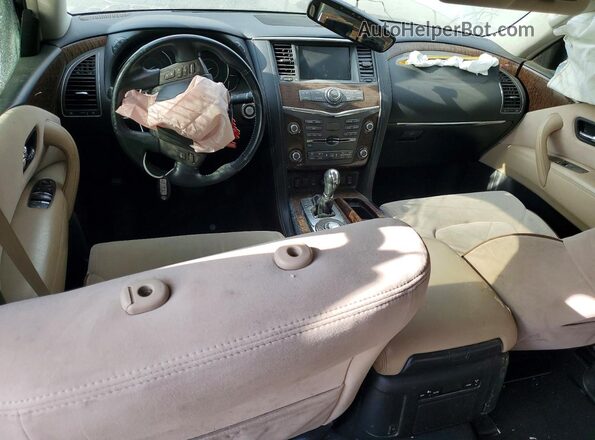 JN8AY2ND8J9052420 2018 NISSAN ARMADA Silver Widok zestawu wskaźników