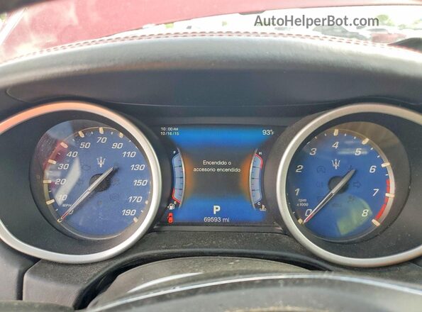 ZAM57RTL0H1196406 2017 MASERATI GHIBLI Red Vista de los asientos traseros