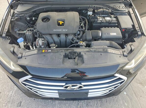 5NPD74LFXHH089403 2017 HYUNDAI ELANTRA Black ძრავის განყოფილების ხედი