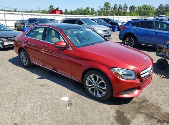 55SWF4KB6HU221144 2017 MERCEDES-BENZ C Red Դիմացի տեսք