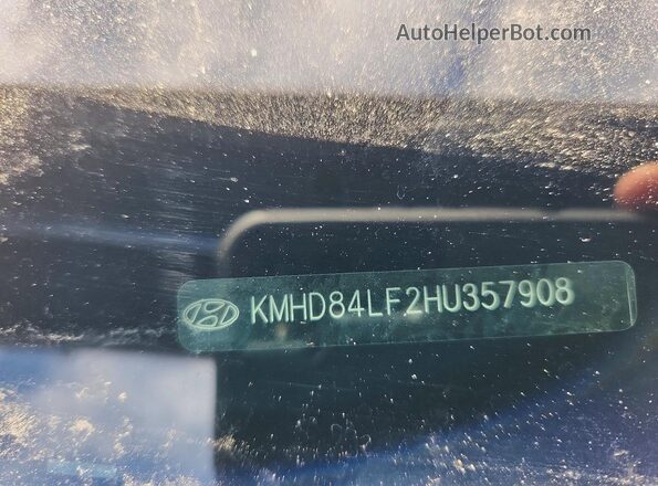 KMHD84LF2HU357908 2017 HYUNDAI ELANTRA Черный Вид наклейки с VIN-кодом