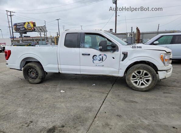 1FTEX1CP6MKD65812 2021 FORD F150 White Դիմացի տեսք
