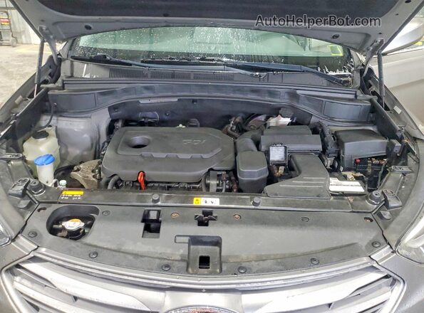 5XYZUDLB8HG445608 2017 HYUNDAI SANTA Gray ძრავის განყოფილების ხედი
