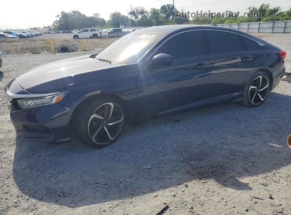 1HGCV1F16JA069423 2018 HONDA ACCORD Blue Rear left