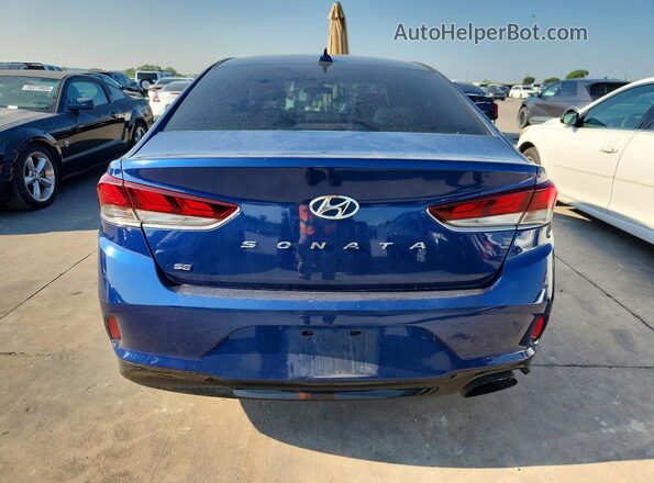 5NPE24AF6JH620382 2018 HYUNDAI SONATA Blue Widok wnętrza z przodu