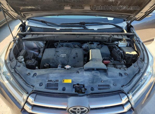 5TDYZRFH6KS325150 2019 TOYOTA HIGHLANDER Gray Vista de la etiqueta del VIN