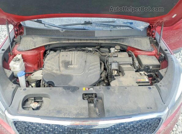 5XYPH4A58JG398109 2018 KIA SORENTO Red Widok naklejki z numerem VIN