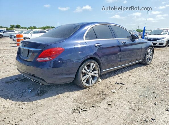 55SWF4JB9GU115545 2016 MERCEDES-BENZ C-CLASS Blue Delantero derecho
