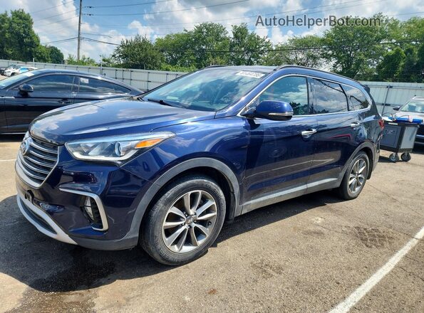 KM8SNDHF8JU290777 2018 HYUNDAI SANTA FE Blue უკანა მარცხენა
