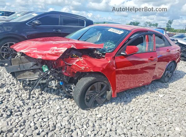 5NPLM4AG7MH000896 2021 HYUNDAI ELANTRA Red Rear left