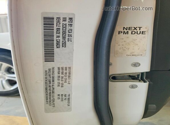 2C3CDXBG5NH129332 2022 DODGE CHARGER White Widok naklejki z numerem VIN