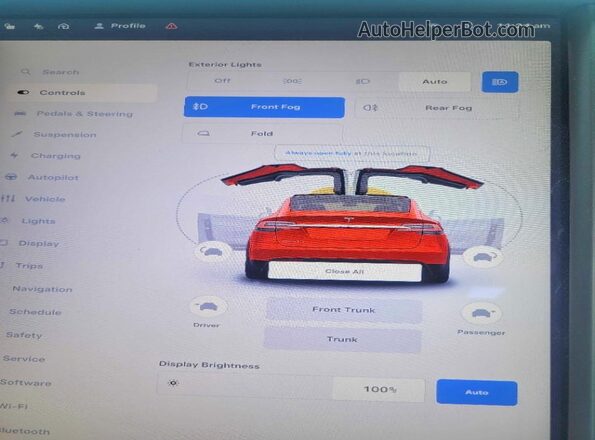 5YJXCAE22KF189454 2019 TESLA MODEL X Red VIN կոդի պիտակի տեսք