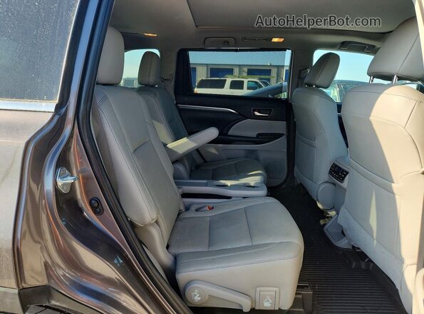 5TDYZRFH6KS325150 2019 TOYOTA HIGHLANDER Gray Vista del compartimento del motor