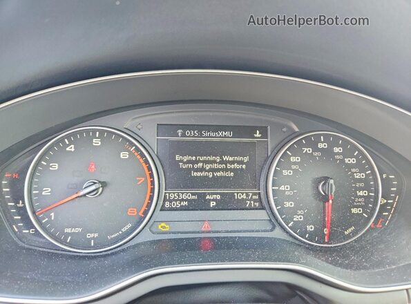 WAUANAF43HN005887 2017 AUDI A4 Серый Вид задних сидений