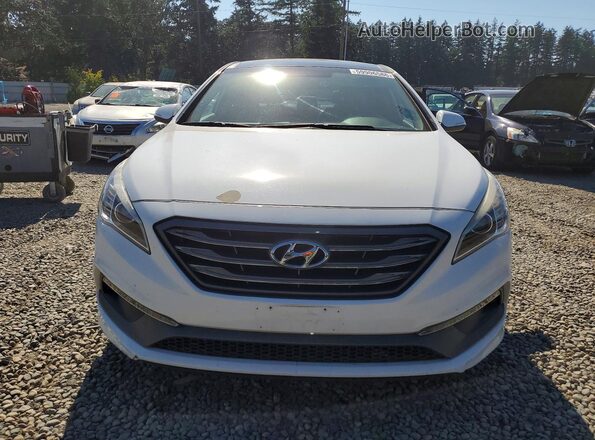 5NPE34AF4GH396955 2016 HYUNDAI SONATA White Widok z tyłu