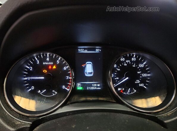 KNMAT2MVXHP576002 2017 NISSAN ROGUE Серый Вид задних сидений