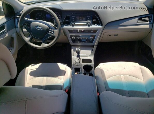 5NPE24AF8HH518981 2017 HYUNDAI SONATA Blue ხელსაწყოთა პანელის ხედი