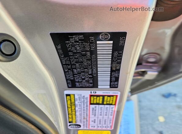 4T1DAACK5TU210104 2026 TOYOTA CAMRY Silver Вид наклейки з VIN-кодом