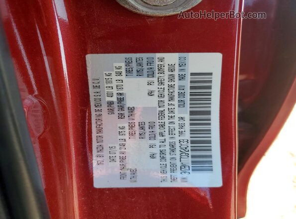 3MZBM1T70GM240133 2016 MAZDA 3 Red Vista de la etiqueta del VIN
