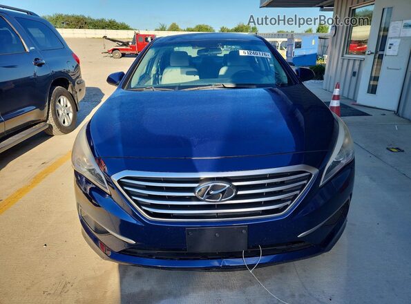 5NPE24AF6HH570805 2017 HYUNDAI SONATA Синий Вид сзади