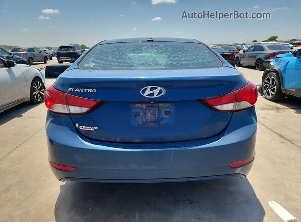 KMHDH4AE0GU568629 2016 HYUNDAI ELANTRA Blue Widok wnętrza z przodu