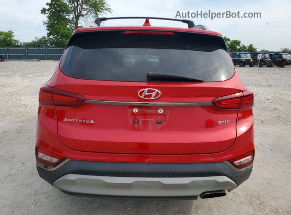 5NMS53AAXLH225856 2020 HYUNDAI SANTA Red Вид салону спереду