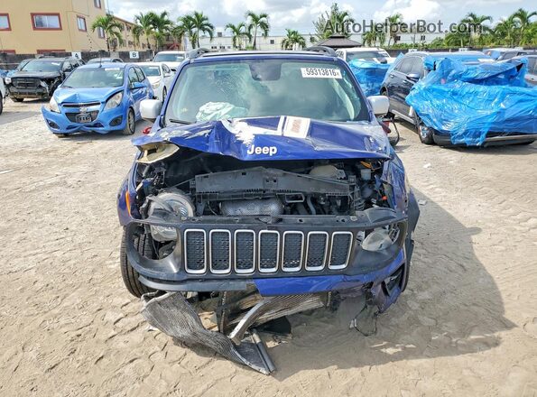 ZACNJCBB7MPM43262 2021 JEEP RENEGADE Blue Вид ззаду