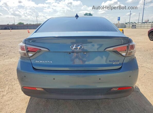 KMHE34L10GA018832 2016 HYUNDAI SONATA Blue Vista interior delantera