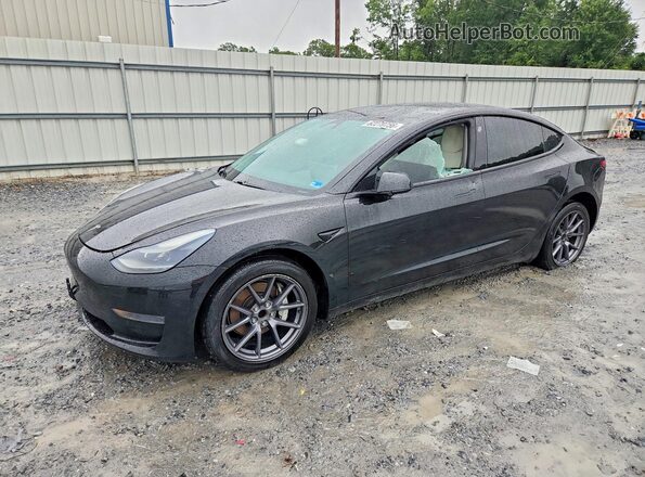 5YJ3E1EA2MF915994 2021 TESLA MODEL 3 Black Trasero izquierdo